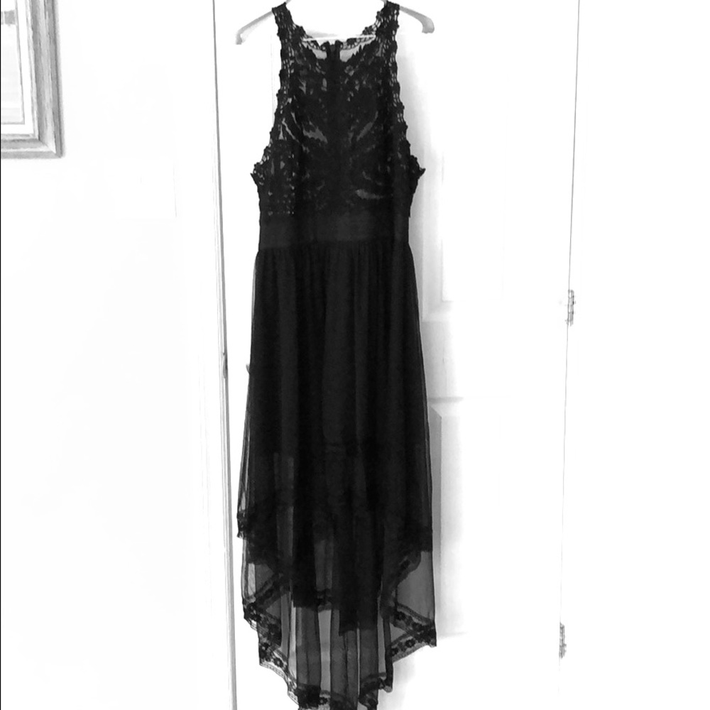 High low black Bebe dress